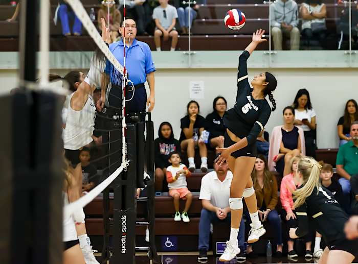 Saint Francis 3, Mitty 1 girls volleyball by Jim Malone 9-27-23092720230